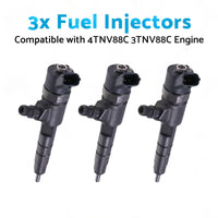 3x Fuel Injectors Suitable for 4TNV88C 3TNV88C Engine 129A00-53100 0445110463