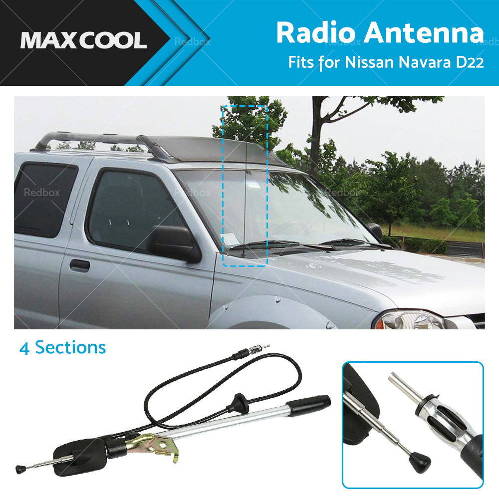 Radio Antenna Guard Mount Car Aerial for Navara Ute D22 1997-2012 DX ST ST-R AU