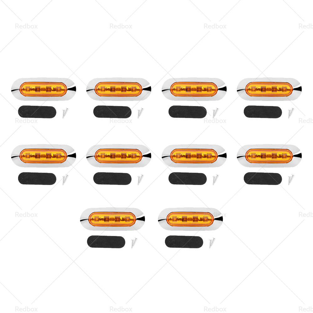 10x Clearance Light LED Side Marker Suitable For Truck Trailer Lorry Lamp Amber