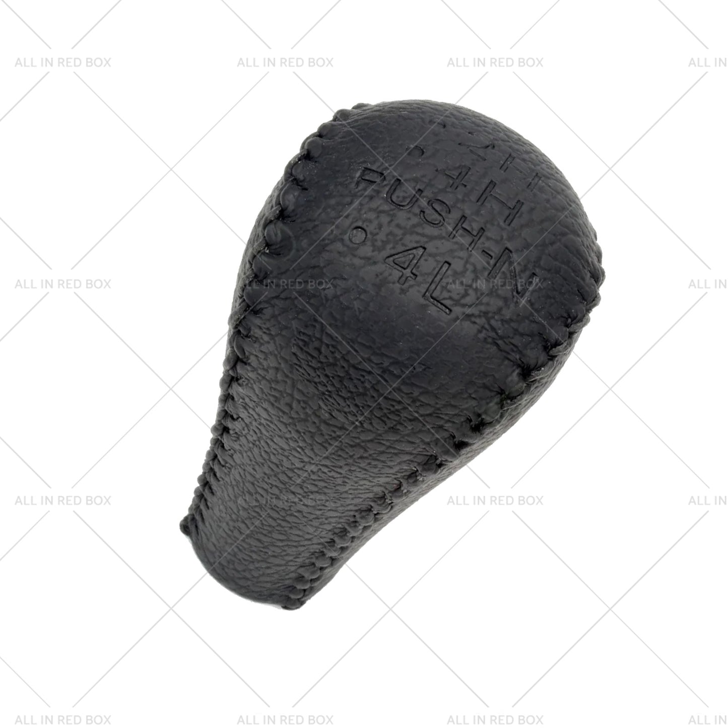 Black 2x Leather Transfer Case and Gear Shift Knobs Suitable for Nissan Patrol GQ GU