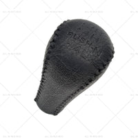 Black 2x Leather Transfer Case and Gear Shift Knobs Suitable for Nissan Patrol GQ GU