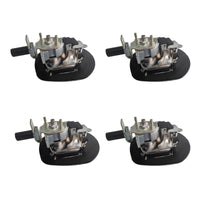4 Set Chrome Power Operated Recessed Folding Whale Tail T-Lock Handle Toolbox