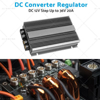 Waterproof DC-DC 12V Step Up to 36V 20A Converter Regulator Car Power Supply