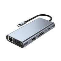 11-in-1 USB-C Hub Adapter with HDMI and USB 3.0 Ports Suitable For MacBook Pro & iPad Pro