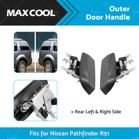 Rear Pair LH  and  RH Outer Door Handle Fits For 2005-2013 Nissan Pathfinder R51