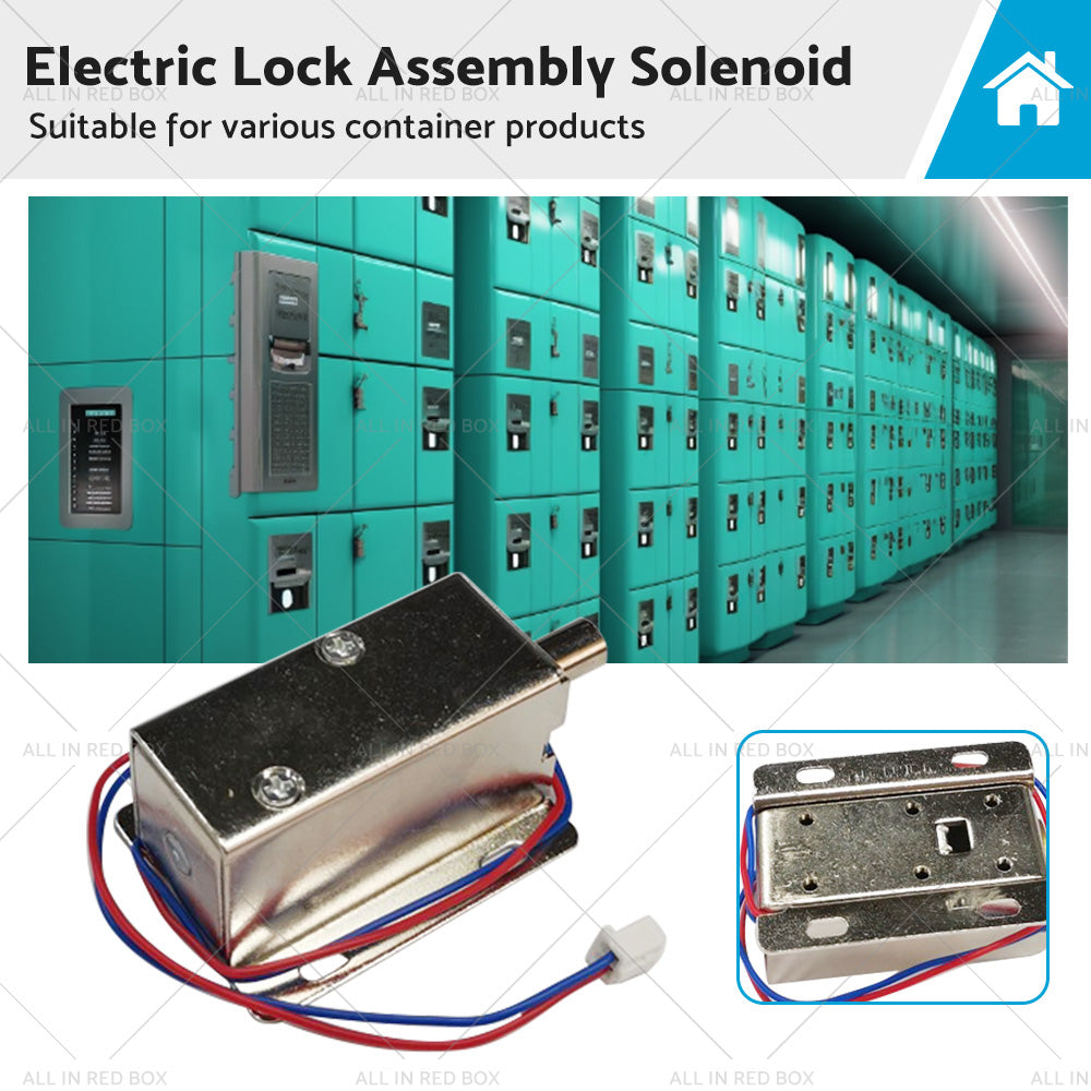 Round Electronic Solenoid Latch Lock 12V 0. 6A Electric Release Assembly Catch