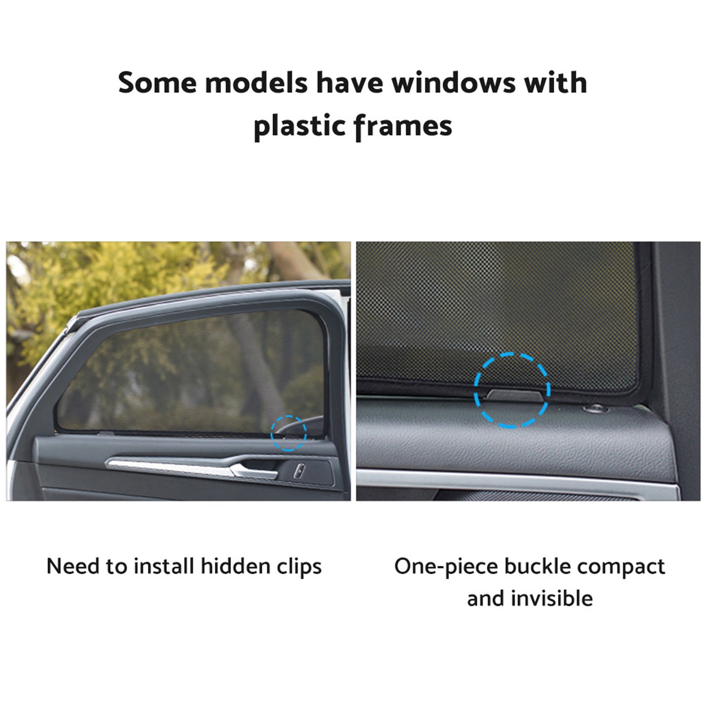 2x Rear Port Window Magnetic Mesh Sunshades Suitable for Kia Carnival YP Series