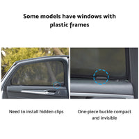 2x Rear Port Window Magnetic Mesh Sunshades Suitable for Kia Carnival YP Series