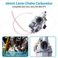 26mm Lever Choke Carburetor Carby Suitable for 125cc 140cc Dirt Bike ATV