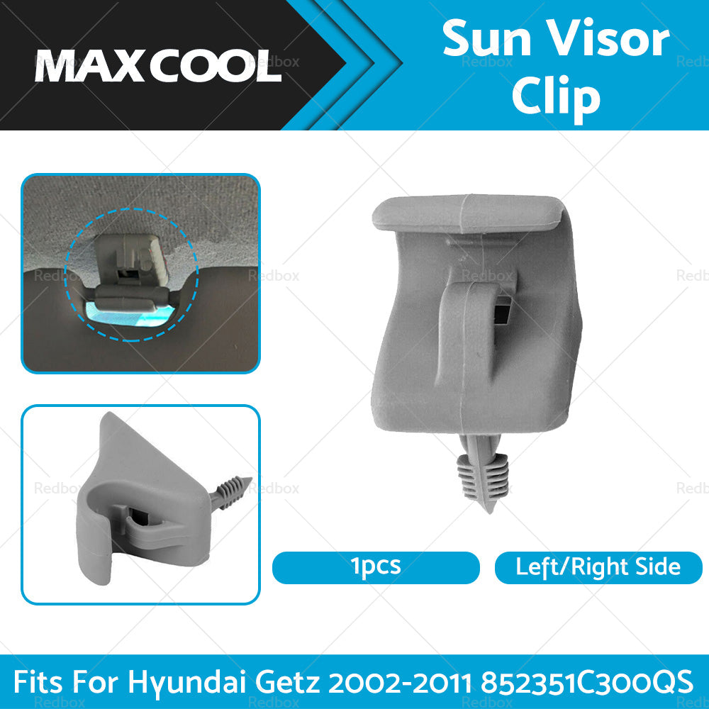 1x Sun Visor Clip Left or Right For Hyundai Getz 2002-2011  852351C300QS Grey