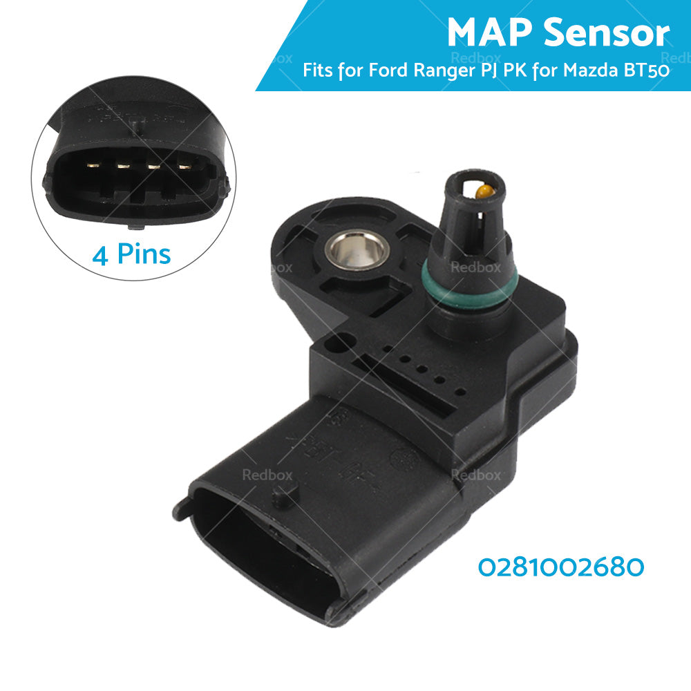 MAP Boost Pressure Sensor Suitable For Ford Ranger PJ PK Mazda BT50 0281002680