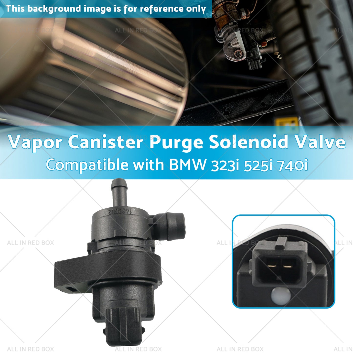 Vapor Canister Purge Solenoid Valve Suitable for BMW 323i 525i 740i 13901433603