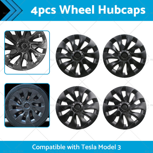 Suitable For Tesla Model 3 Wheel Cover Caps 18 Inch Rim Hubcap Hub Cap Set of 4