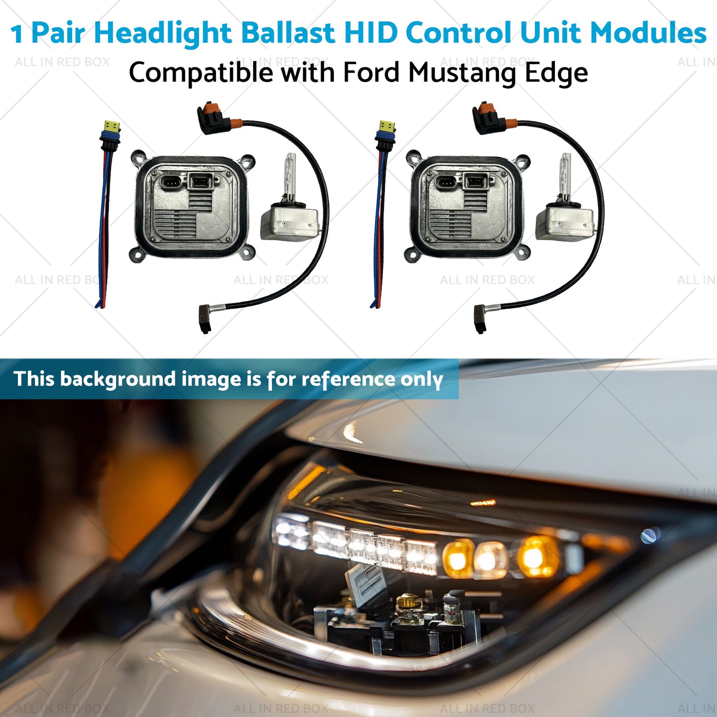 1 Pair Headlight Ballast HID Control Unit Modules Suitable for Ford Mustang Edge