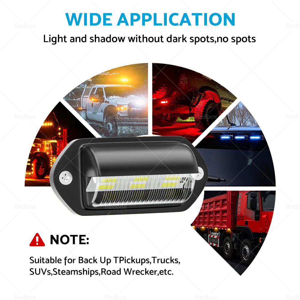 6LED License Number Plate Light Lamp Suitable For Truck SUV Trailer Lorry 12 24V