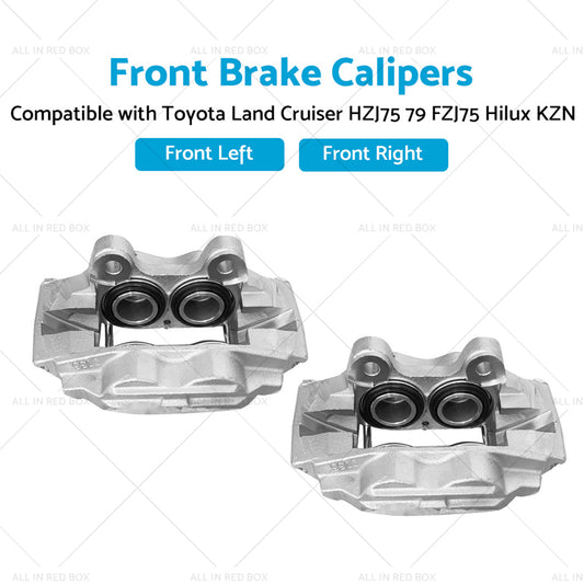 2x Front Brake Caliper Suitable For Toyota Land Cruiser HZJ75 79 FZJ75 Hilux KZN