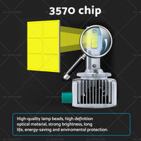 {{ Pair of D3S LED Headlight Bulbs Conversion Kit Replace HID Xenon Lamps 90W 2pcs }} - Buy Car Parts Online at {{ Kaka Auto Parts }}.