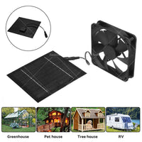 20W Solar Panel Powered Fan Mini Ventilator For Greenhouse Pet or Dog Chicken House