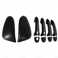 Black Mirror Covers  Door Handles Kit Suitable for Toyota Hilux 2015 - 2023