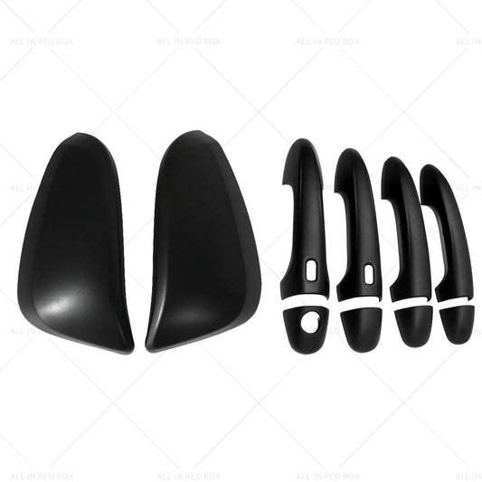 {{ Black Mirror Covers  Door Handles Kit Suitable for Toyota Hilux 2015 - 2023 }} - Buy Car Parts Online at {{ Kaka Auto Parts }}.