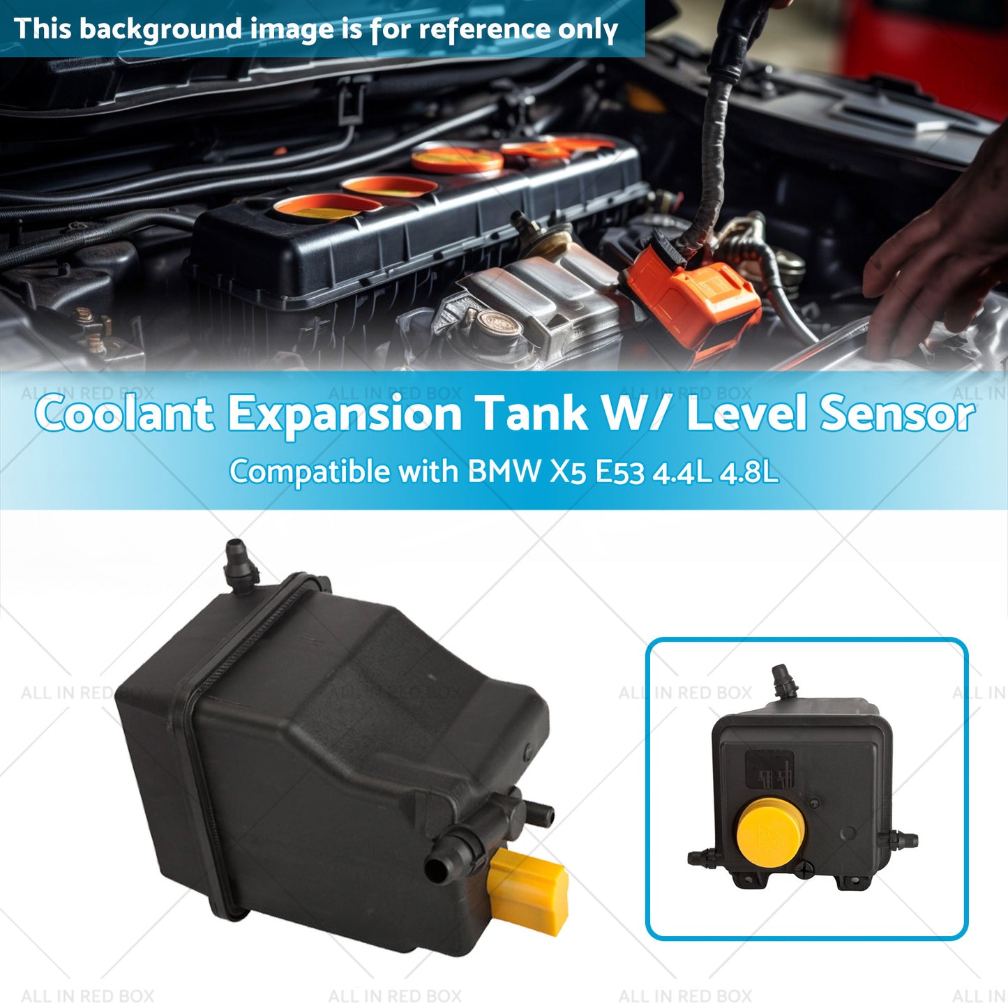 Coolant Expansion Tank W  Level Sensor Suitable for BMW E53 X5 4. 4L 4. 8L 03-06