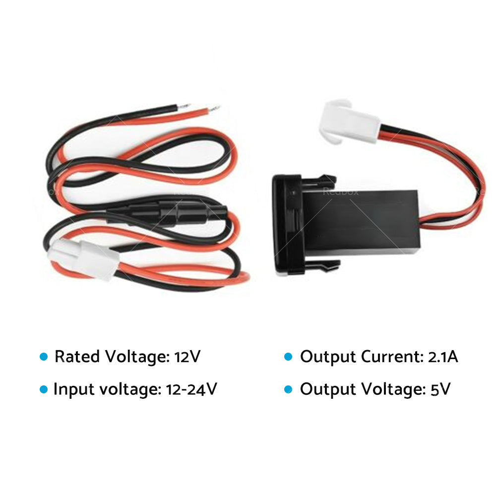 Dual USB Socket Audio Charger Suitable For Toyota Hilux Prado Land Cruiser