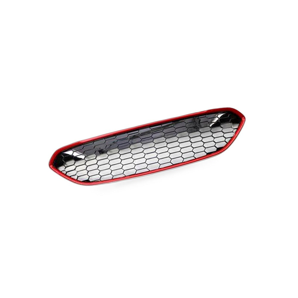 Front Grille Mesh Insert Suitable for Ford Fiesta 2013-2016 Red Honeycomb - BD2