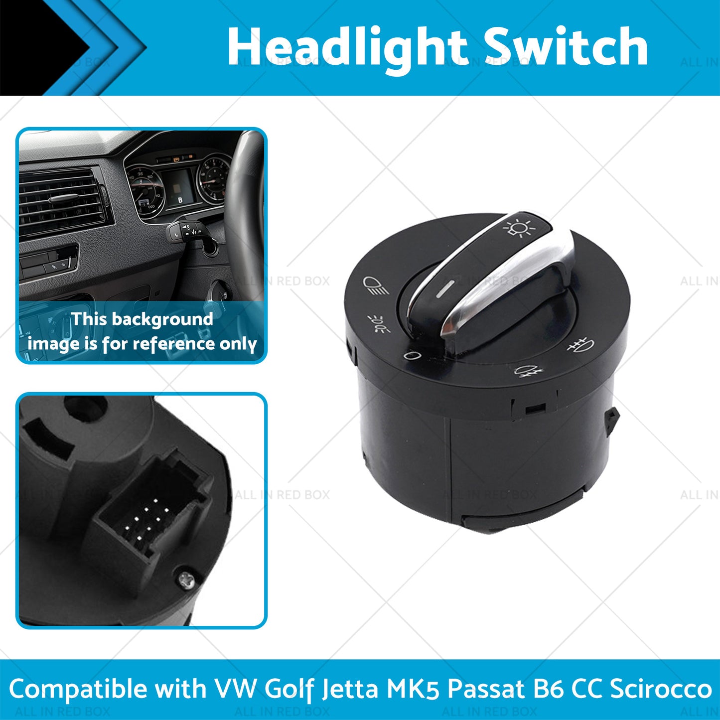 Headlight Switch Suitable for VW Golf Jetta MK5 Passat B6 CC Scirocco 5ND941431A