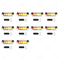 10x Amber Red Clearance Lights Side Marker  Suitable For Truck Trailer Caravan