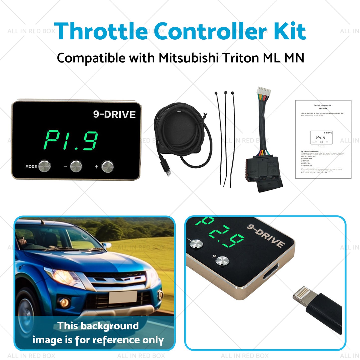 EVC Throttle Controller Kit Suitable for Mitsubishi Triton ML MN 2006-2015