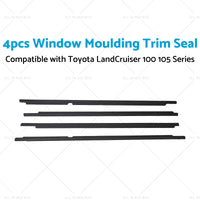 Black Weatherstrips Suitable For Toyota LandCruiser 100 105 Series Side Door 4pc