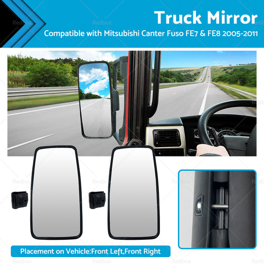 Truck Mirror For Mitsubishi Canter Fuso FE7  and  FE8 2005-2011 340MM x 165MM L and R