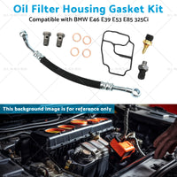 Engine Oil Filter Housing Gasket Kit Suitable for BMW 325Ci X5 Z3 E46 E39 E53