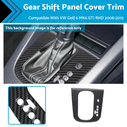 {{ Carbon Gear Shift Panel Cover Trim Suitable For VW Golf 6 MK6 GTI RHD 2008-2013 }} - Buy Car Parts Online at {{ Kaka Auto Parts }}.