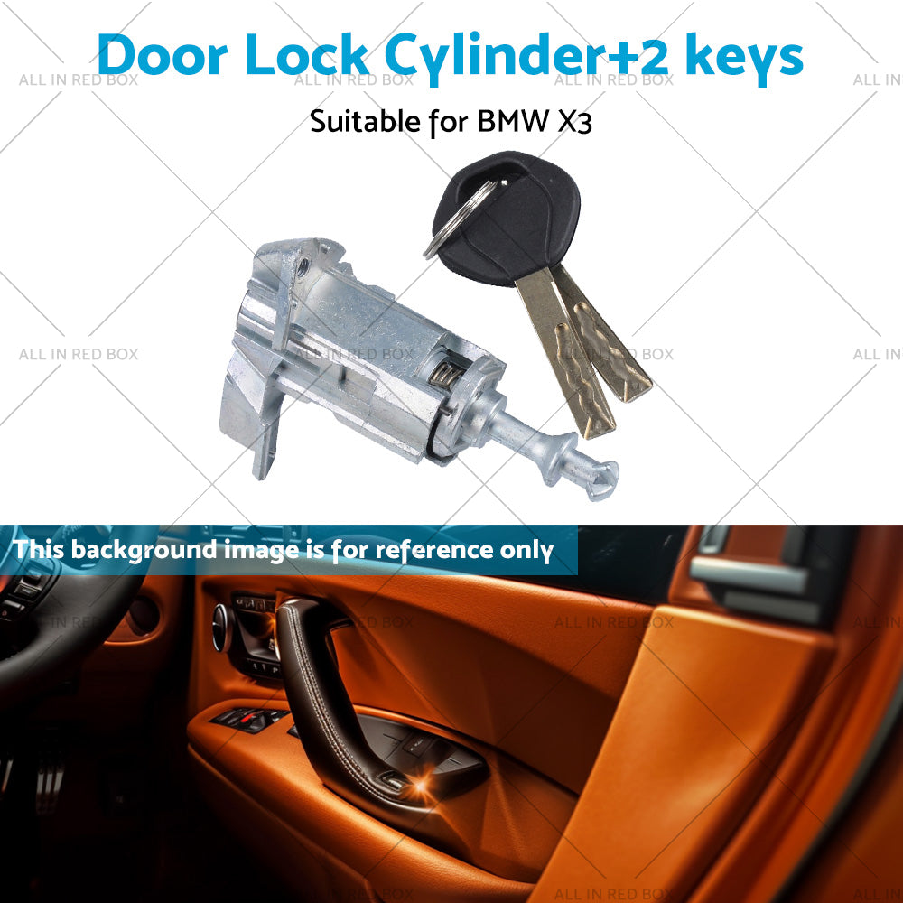 Front left Side Door Lock Cylinder Barrel w  Keys Suitable for BMW X3 2003-2010