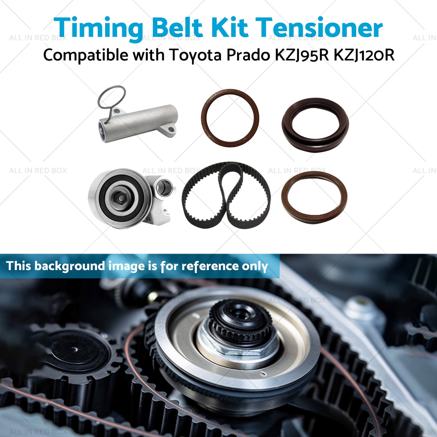 Timing Belt and Tensioner Kit Suitable for Toyota Prado KZJ95R KZJ120R 1KZ-TE 96-07