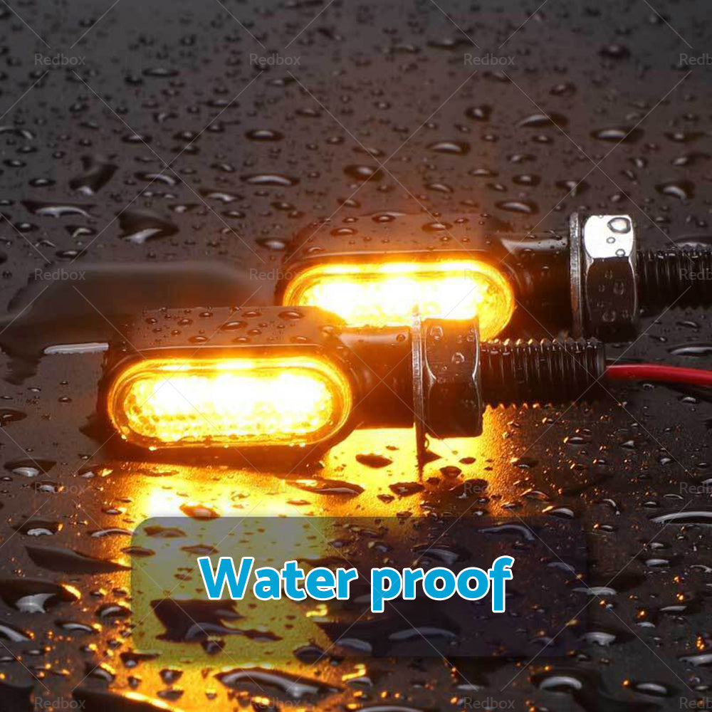 4x Motorcycle Indicators Turn Signal Blinkers Amber Mini LED Light Universal AU