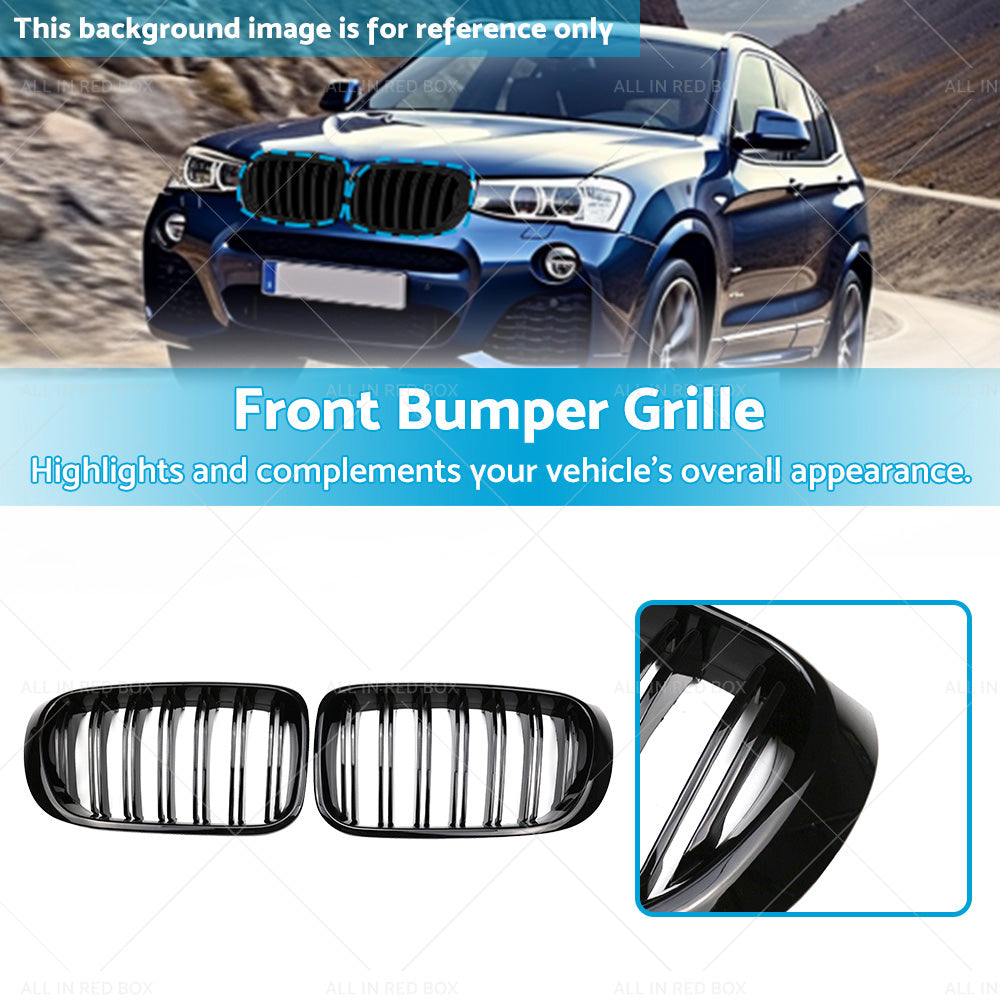 Front Bumper Kidney Grille Grill Suitable For BMW X3 X4 F25 F26 2014-2017