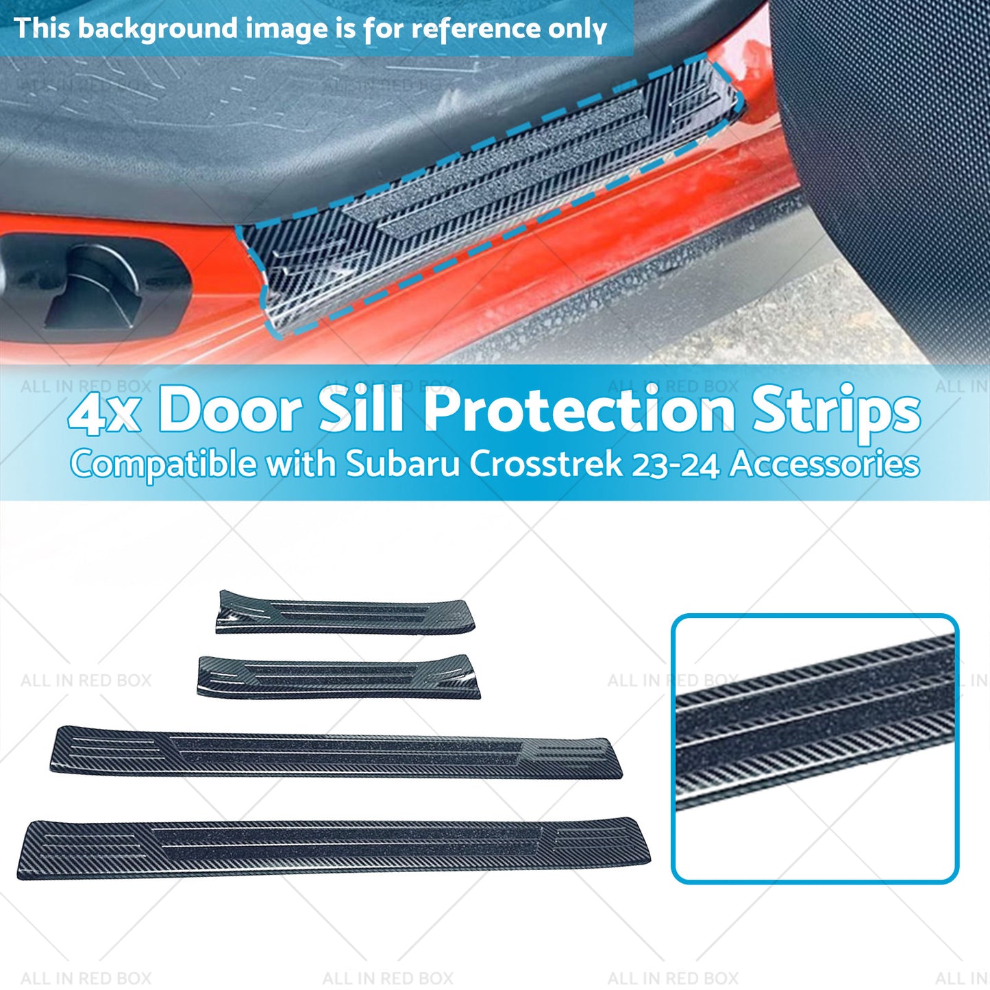 4PCS Door Sill Protection Strips Suitable for Subaru Crosstrek 23-24 Accessories