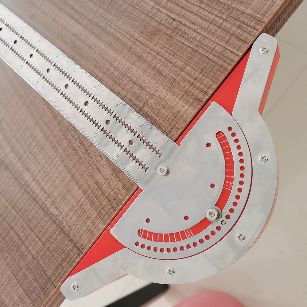 Woodworkers Edge-Rule Adjustable Protractor Angle Finder Stainless Steel Caliper