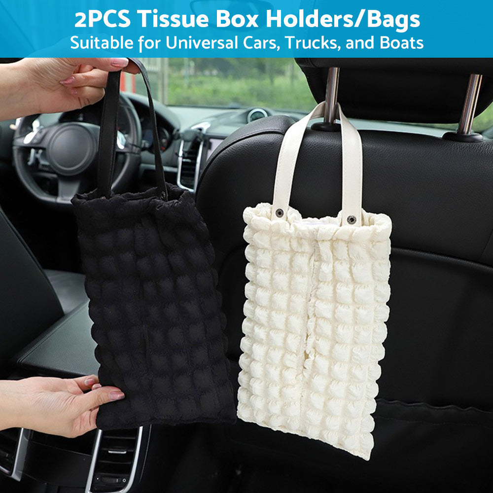 2PCS Hanging Tissue Holder Box Car Back Seat Travel Napkin Holder Paper Holder