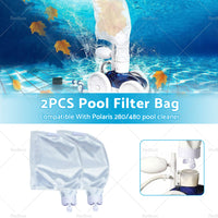 Suitable for Polaris 280 480 Pool Cleaner Suction Machine Kit 2PCS Zipper Bag