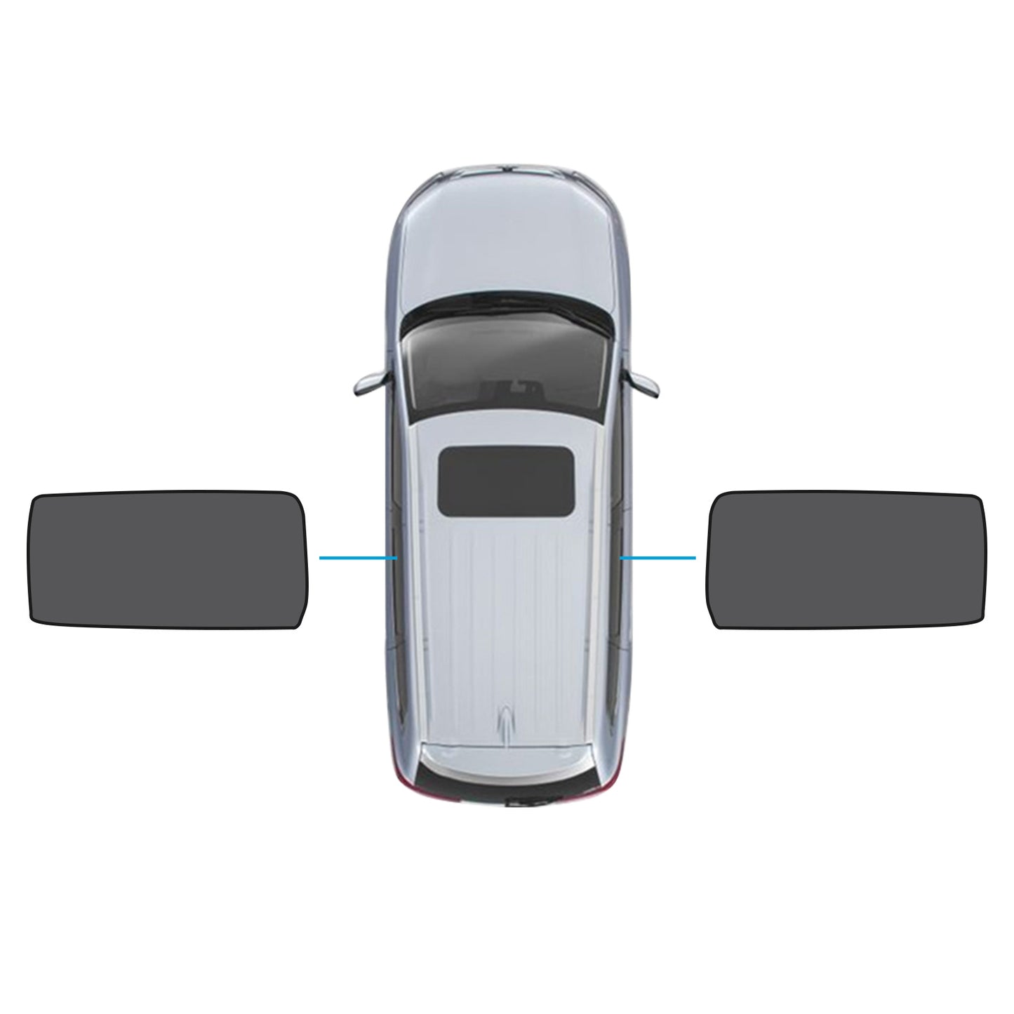 2x Rear Port Window Magnetic Mesh Sunshades Suitable for Kia Carnival YP Series