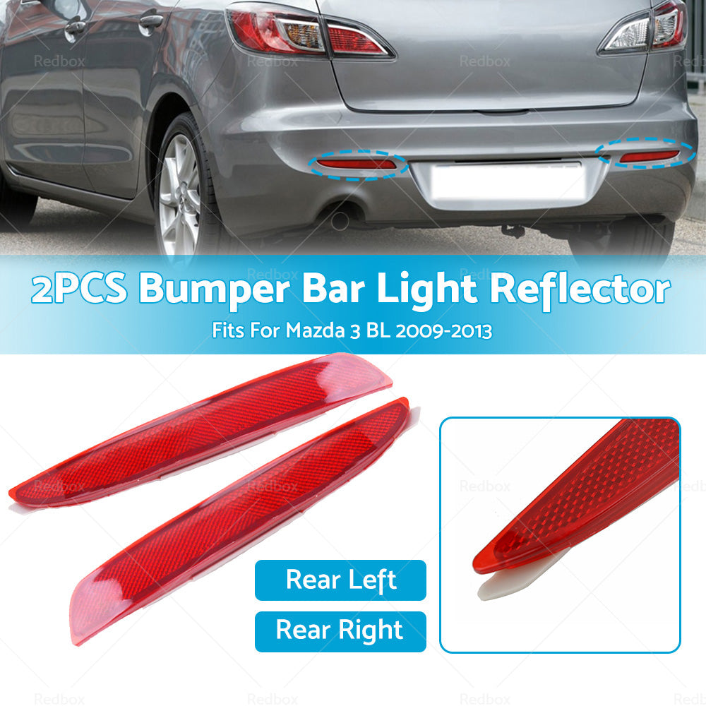 2PCS Rear Bumper bar Light Reflector Fits For Mazda 3 BL 09-13 LH LeftRH Right