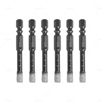 5x Dry Diamond Drill Bit 6mm For Porcelain Granite Tile Glass Ceramics Marble