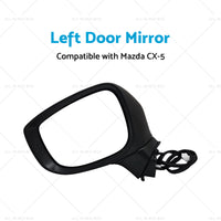 Left Door Mirror Suitable for Mazda CX-5 2017 Onward With BlindSpot Blinker Red