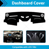 Non-Slip Dash Mat Suitable for  LDV V80 2013-2023 Dashboard Cover Black AU