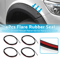 4Pcs Flare Rubber Seal Fits For Nissan Patrol GQ Y60 GU Y61 Y62 Navara D22 D40