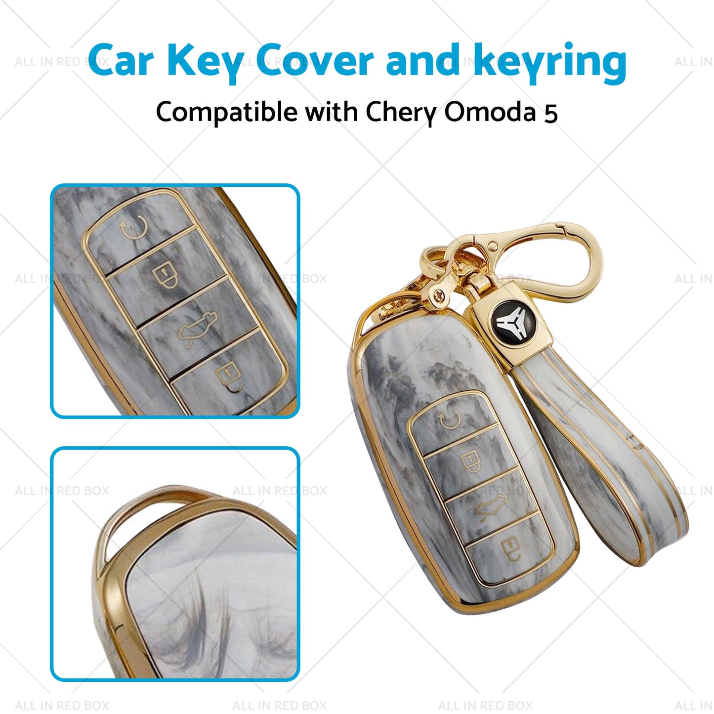 TPU Car Remote Key Fob Case Cover with keyring Suitable For Chery Omoda 5