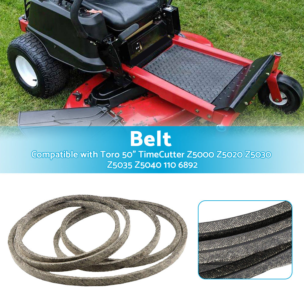 {{ Suitable For Toro 50 inch  Belt TimeCutter Z5000 Z5020 Z5030 Z5035 Z5040 110 6892 }} - Buy Car Parts Online at {{ Kaka Auto Parts }}.